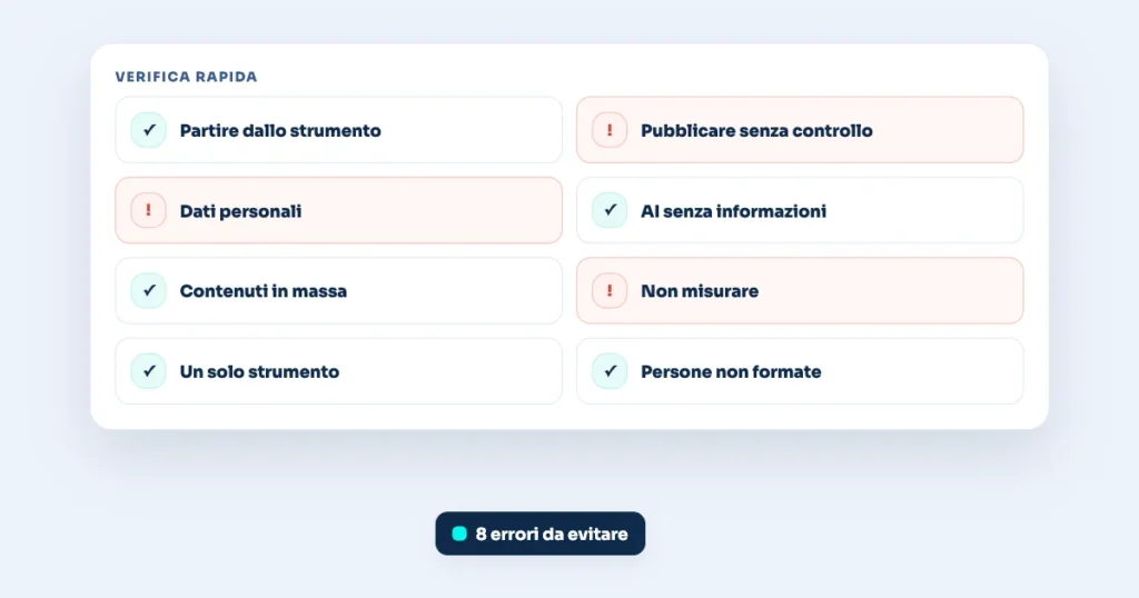 Illustrazione: AI in azienda: 8 errori da evitare